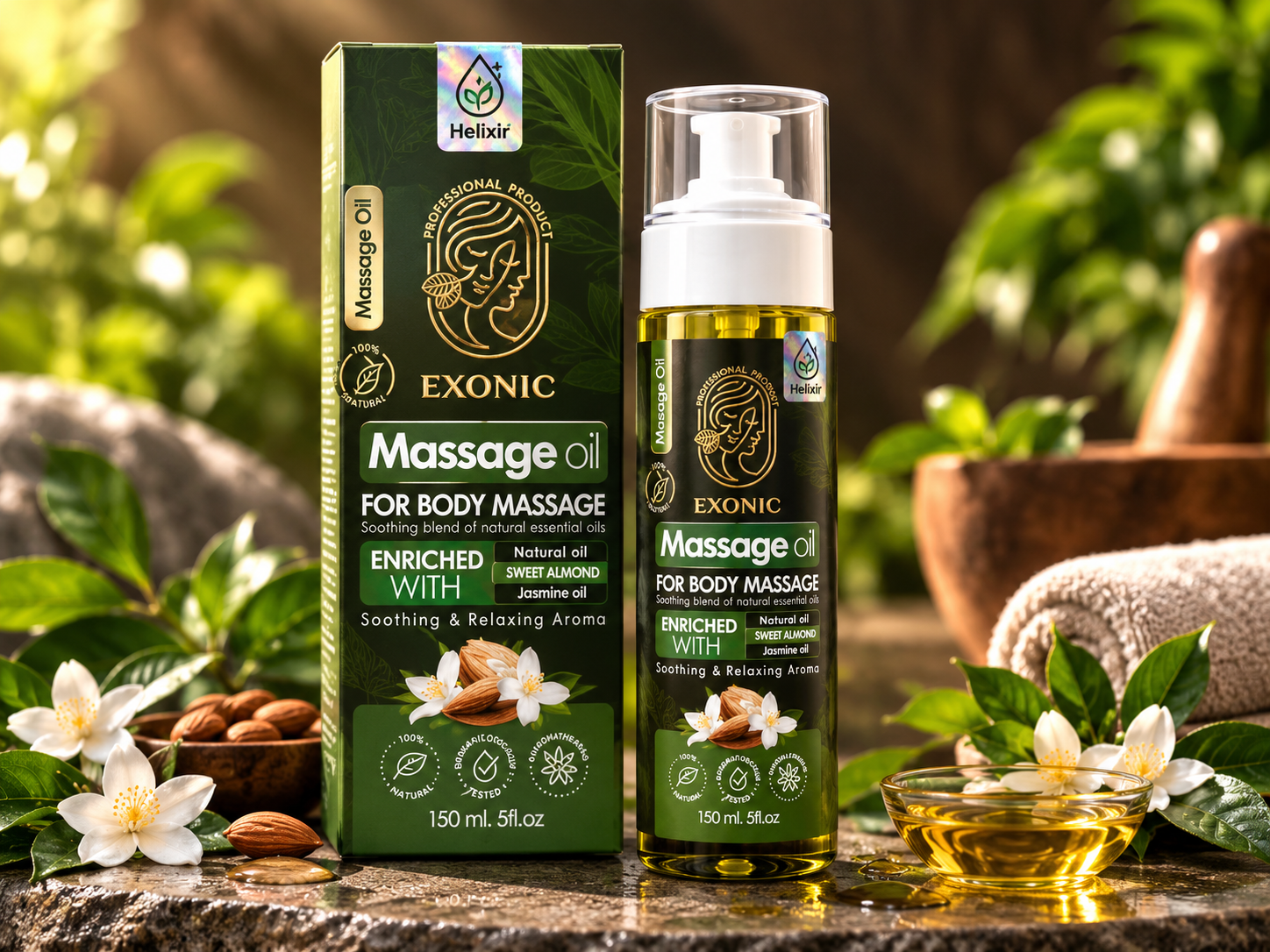 روغن ماساژ بدن ( بادام شیرین و یاس )